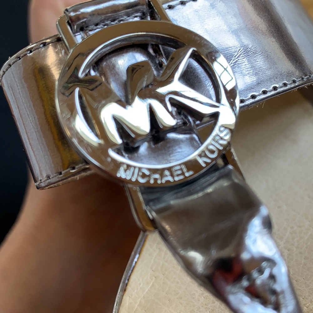 Michael Michael Kors logo thong wedge cork sandals - Picture 10 of 10